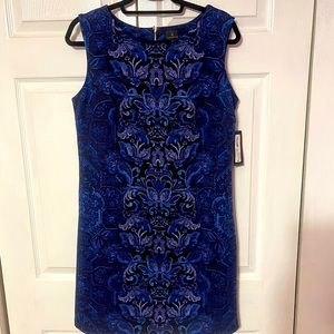 Blue printed dress